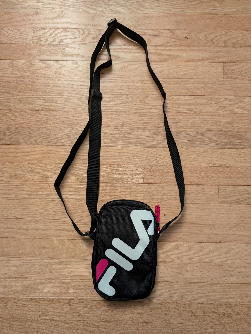 FILA Black & Pink Mini Crossbody Festival Bag - 7"